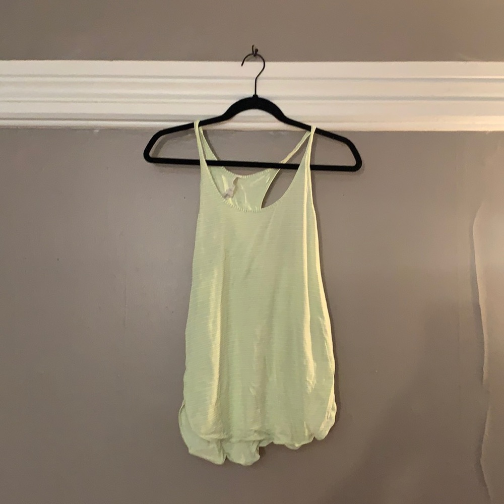 Lime Stripe workout tank top
